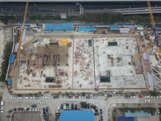 车都大厦项目地下室结构封顶