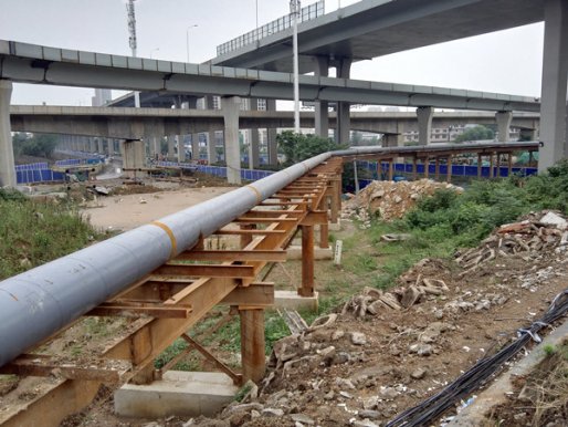 三环线西段汉阳大道跨线桥给水管道迁改工程通水